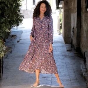 Natural Life Florence Midi Floral Dress Size Small